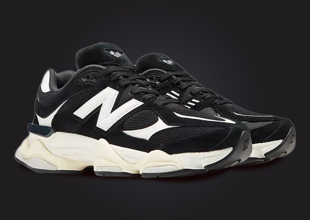 Black and white clearance new balance sneakers