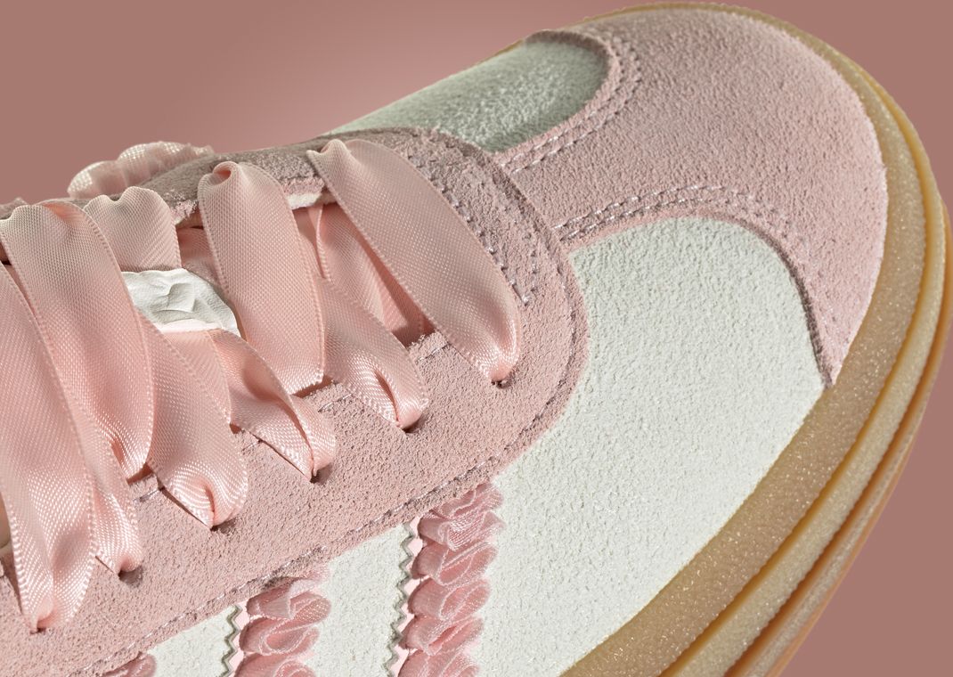 The adidas Gazelle Bold Sandy Pink Gets Ruffle Lace Detailing