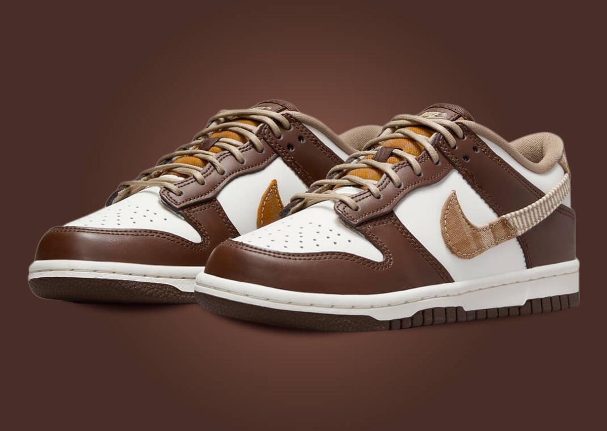 Nike Dunk Low Leather Plaid Brown (GS)