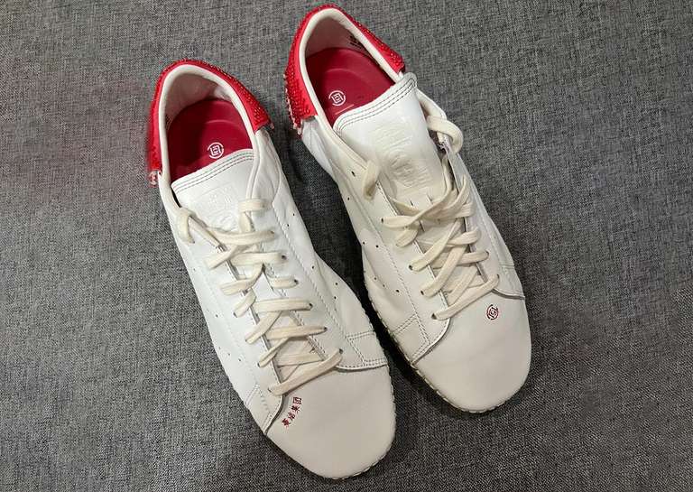 CLOT x adidas Stan Smith White Red Angle