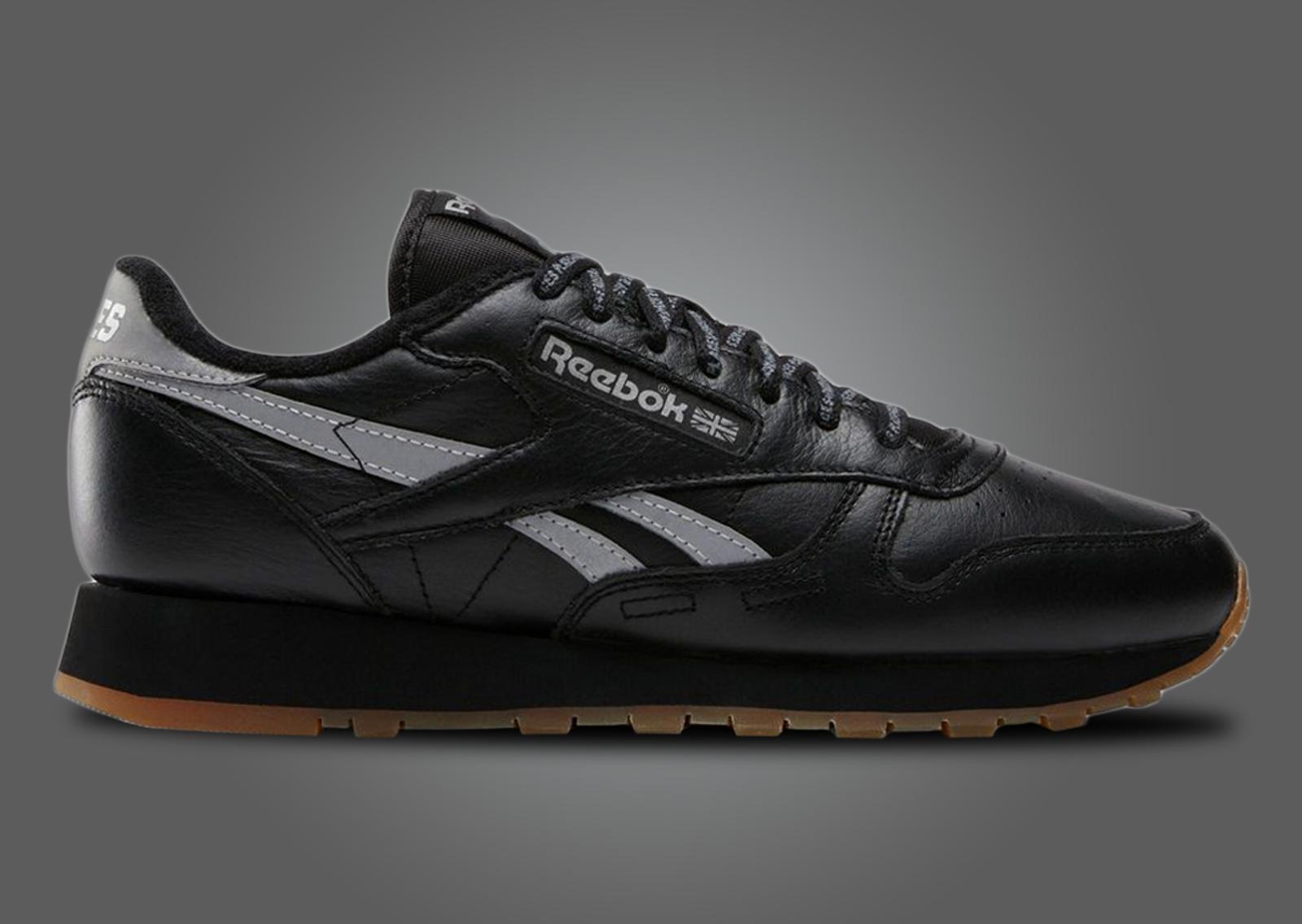 Places+Faces x Reebok Classic Leather Black Lateral