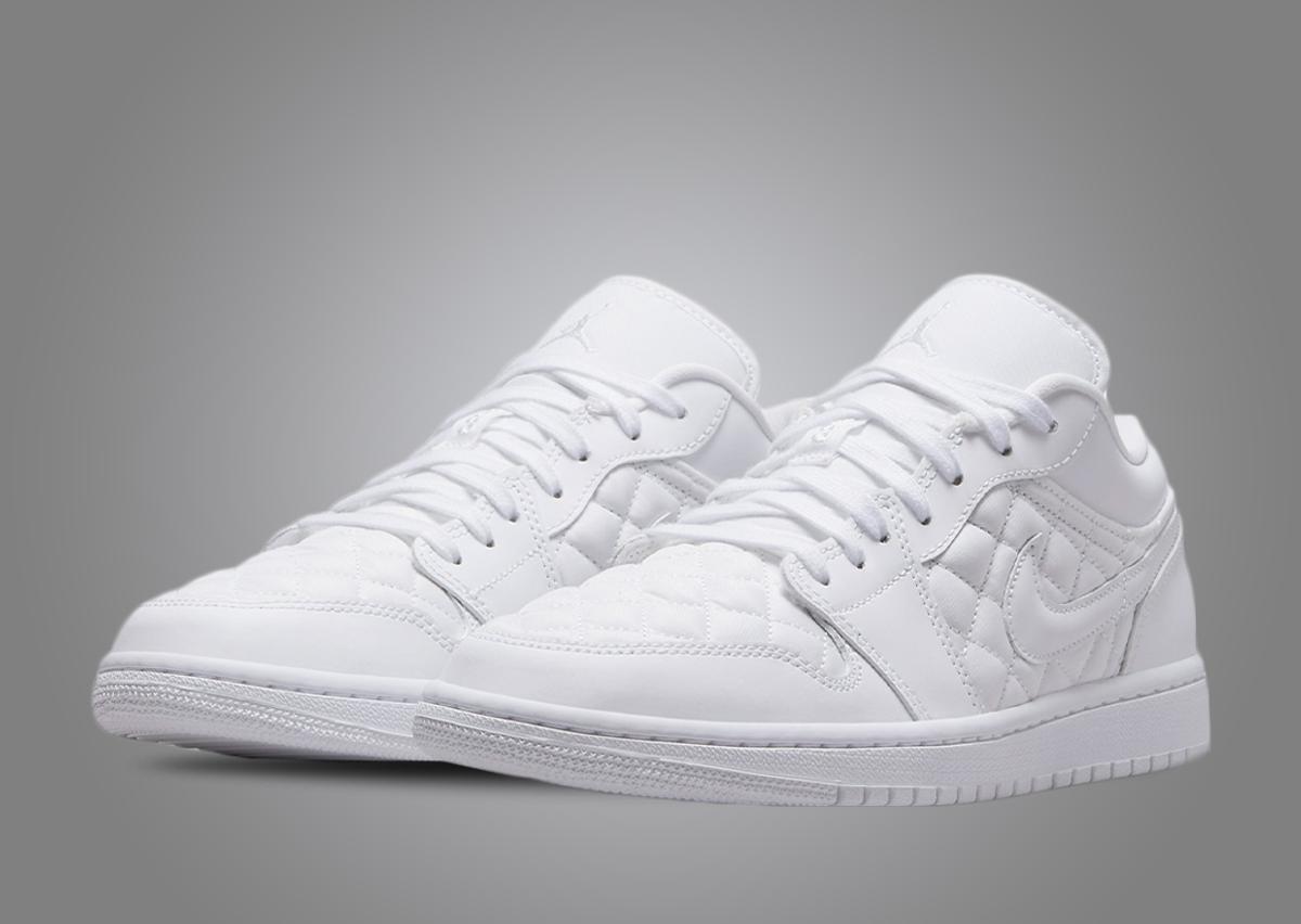 Air Jordan 1 Low Quilted Triple White (W)