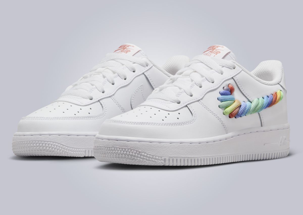 Nike Air Force 1 Low Rainbow Lace Swoosh (GS)
