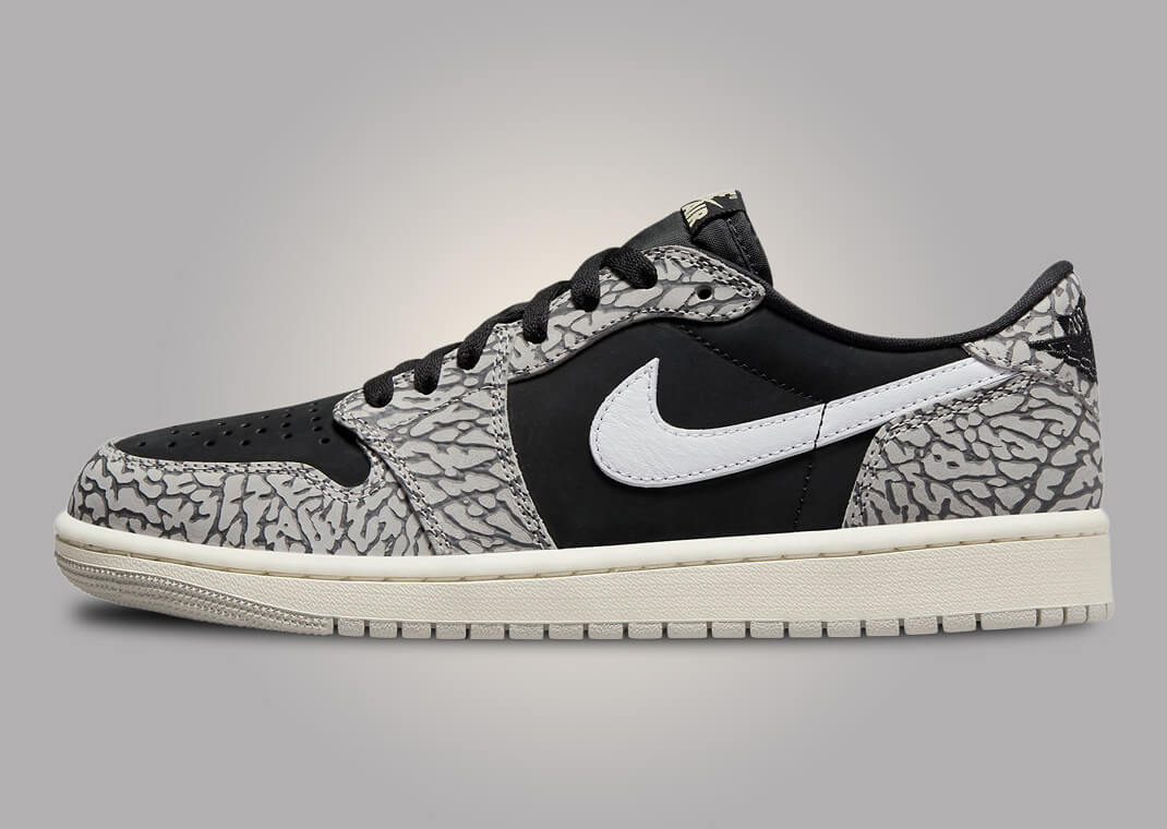 Official Look at the Air Jordan 1 Retro Low OG Black Elephant