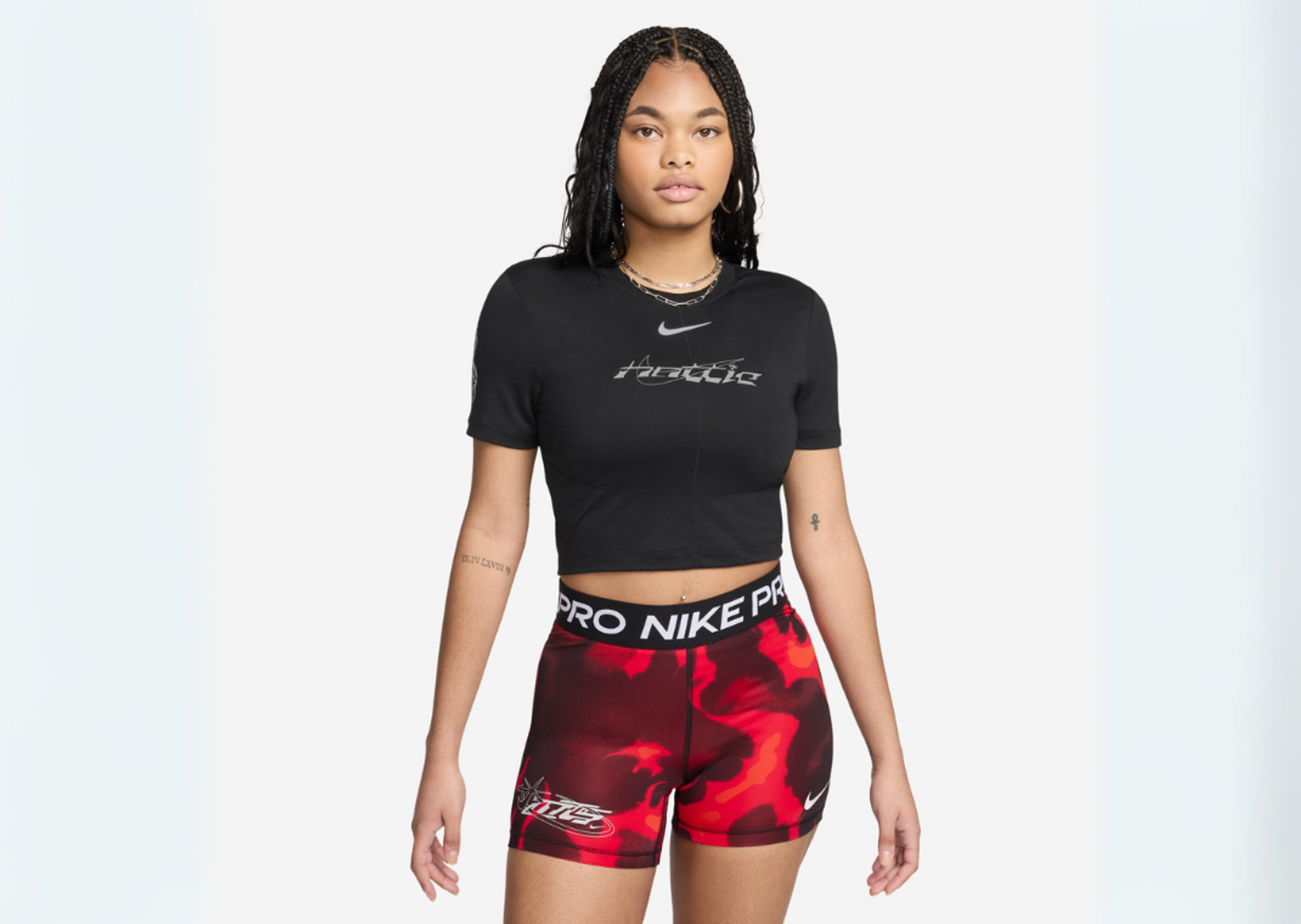 Megan Thee Stallion x Nike NSW Women's Slim Crop Tee Front