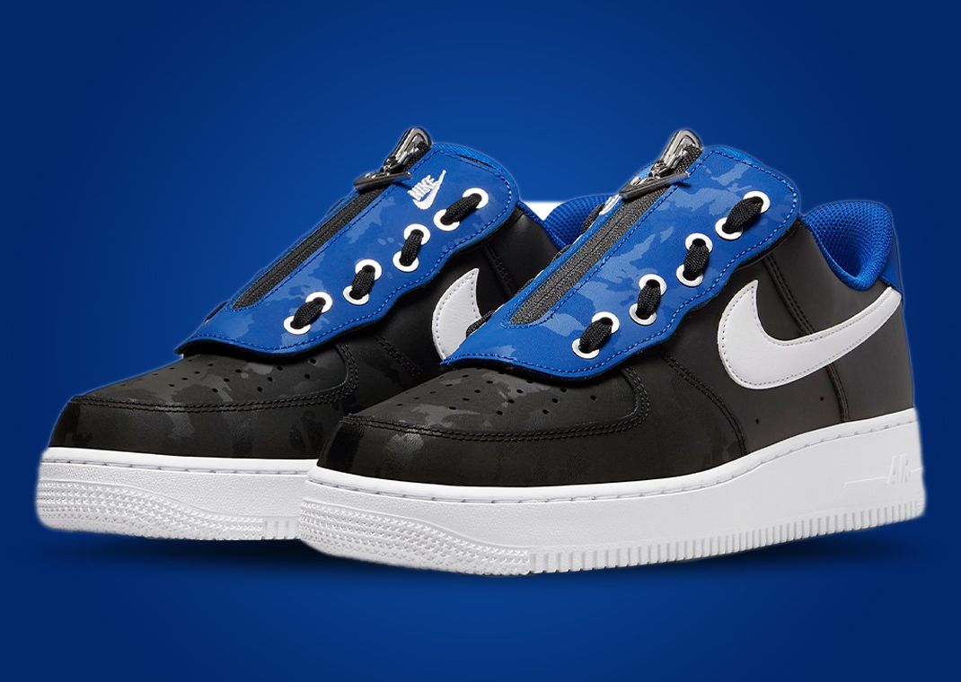 Nike air force 1 cheap high black and blue