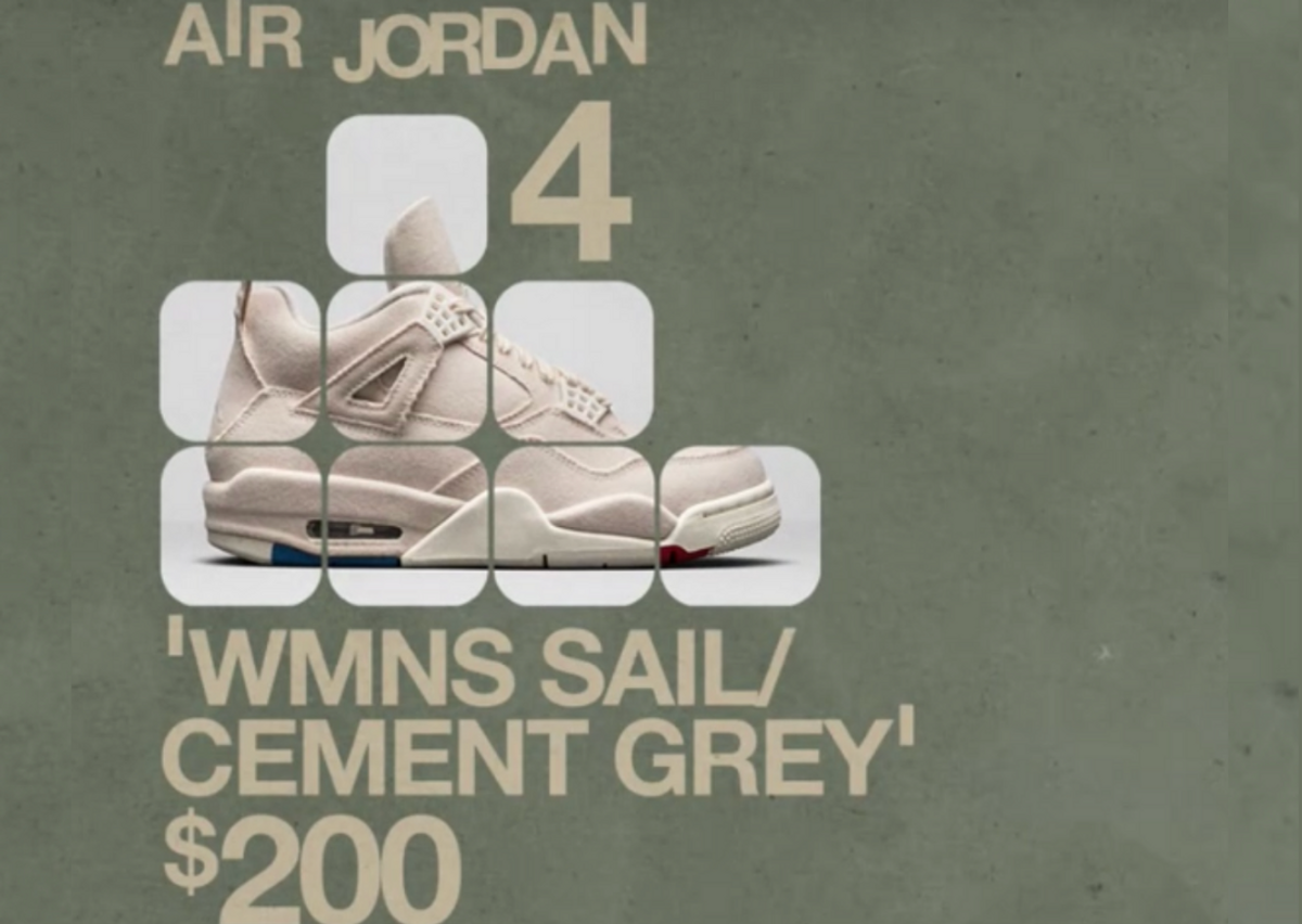 Air Jordan 4 Retro "Sail/Cement Grey" (W)