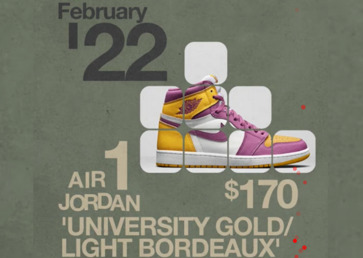 Air Jordan 1 Retro High OG "University Gold/Light Bordeaux"