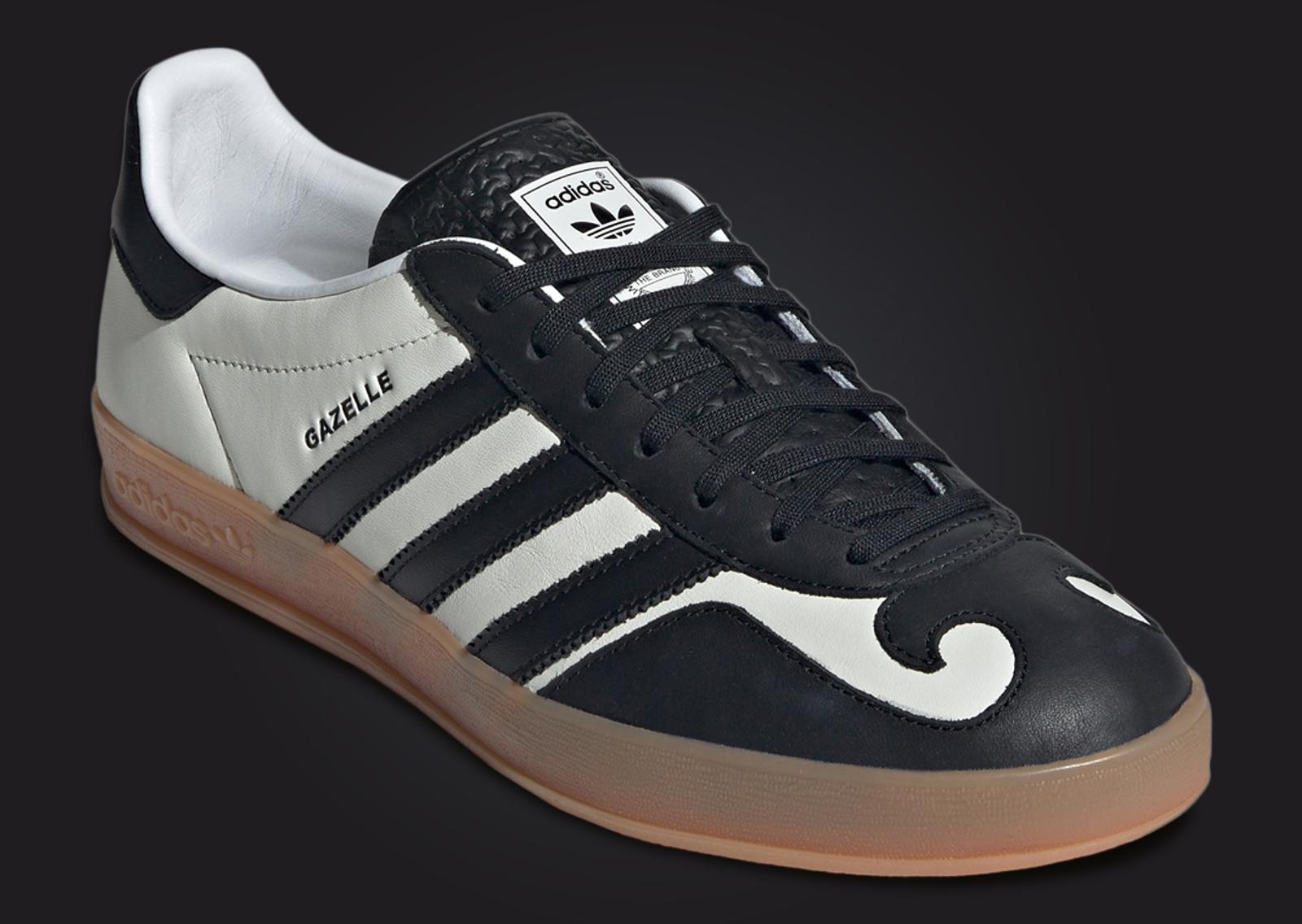 adidas Gazelle Gatsin White Black Angle