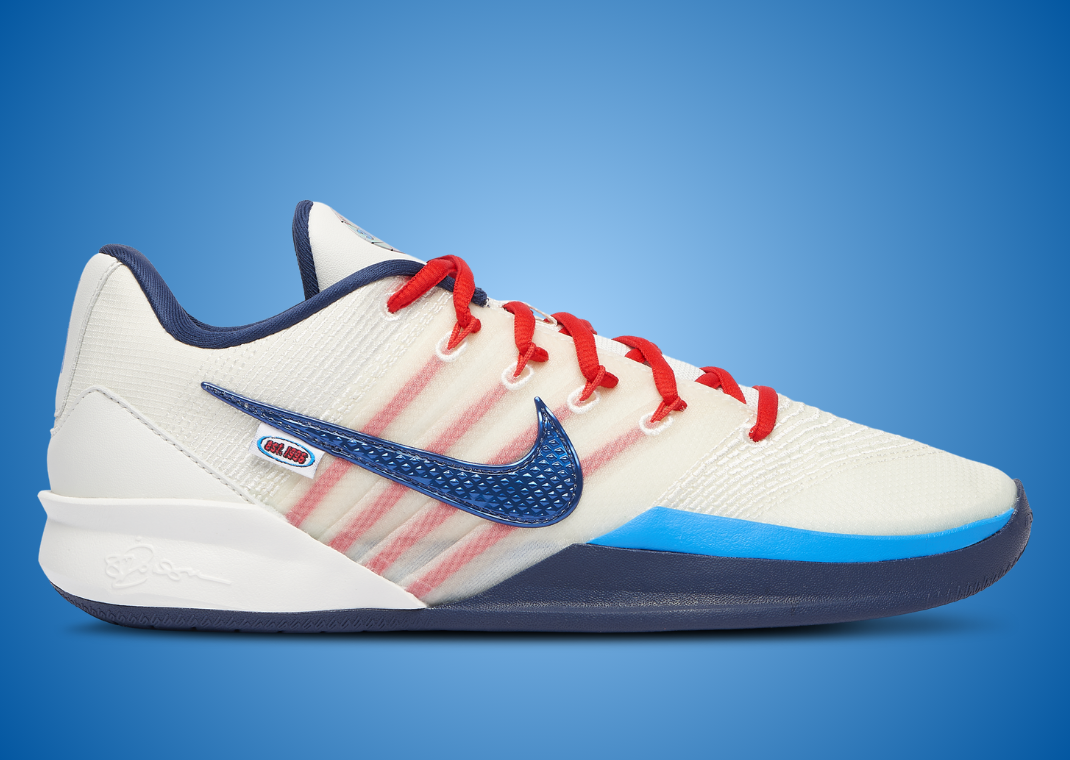 The Nike Sabrina 3 WNBA 30th Anniversary Colorway is a Red, White