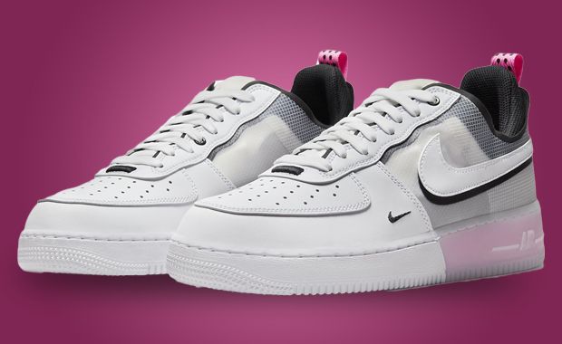 Nike Air Force 1 React White Black Pink Spell - DV0808-100