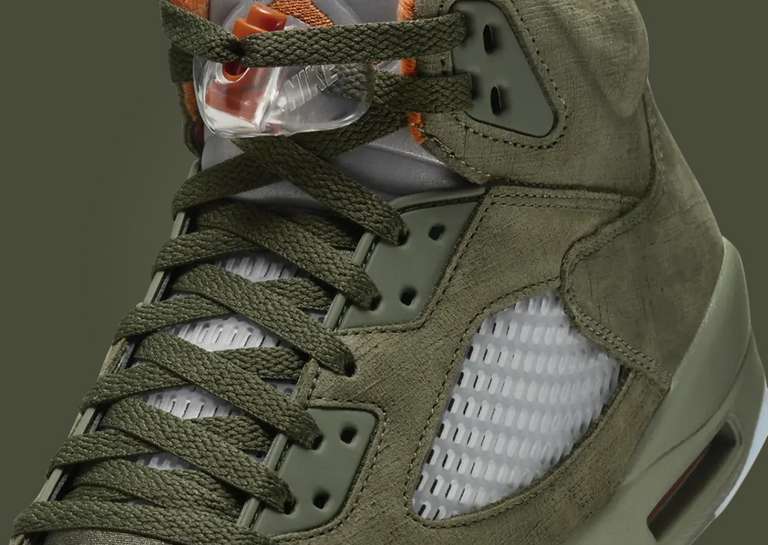 Air Jordan 5 Retro Olive Midfoot Detail