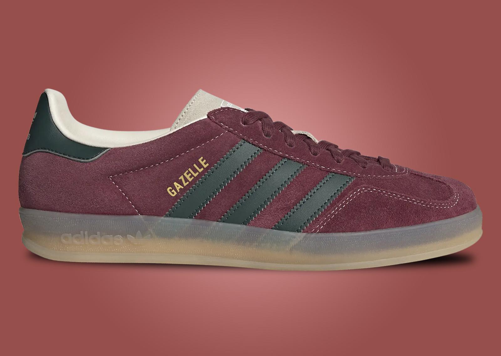 adidas Gazelle Indoor Shadow Red Shadow Green Lateral