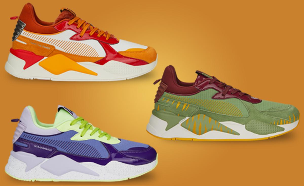 He-Man, Skeletor, And Battle Cat From Masters Of The Universe Appear On A Pack Of Puma RS-Xs