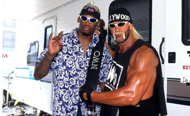 Dennis Rodman and Hulk Hogan at WCW