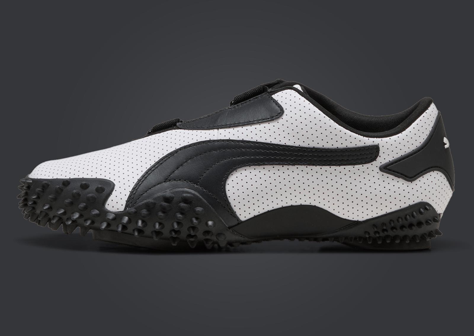 Puma Mostro Perforated Leather White Black Lateral