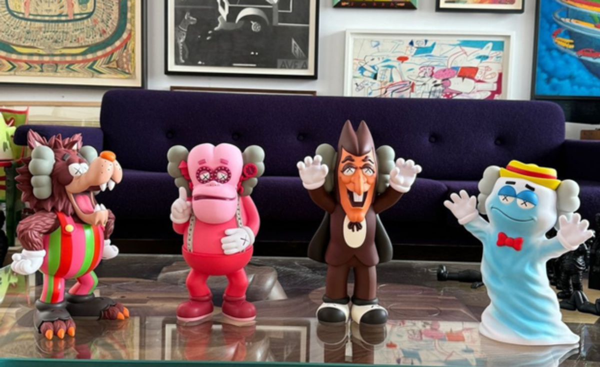 KAWS x General Mills Monsters Figurines At KAWS Workshop