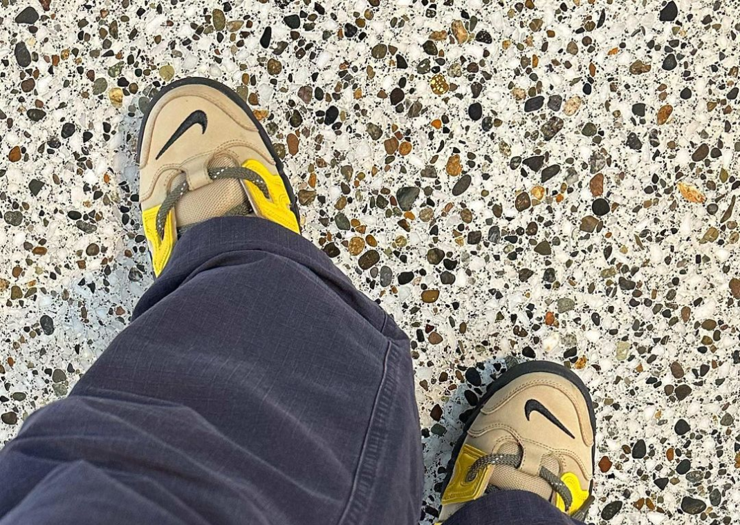 On feet look of the AMBUSH x Nike Air More Uptempo Low 'Black White' , Nike Sneakers