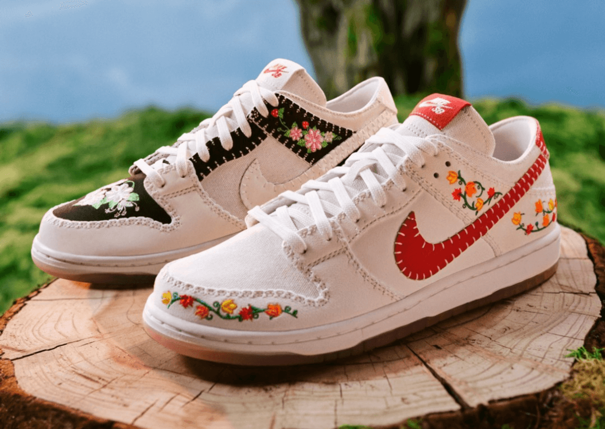 The Nike SB Dunk Low N7 Decon Pack Features Floral Patterns