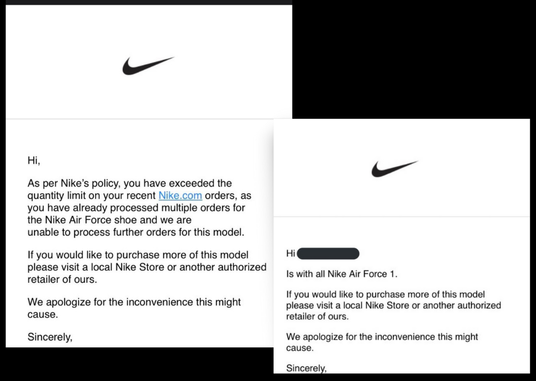 nike air force price increase