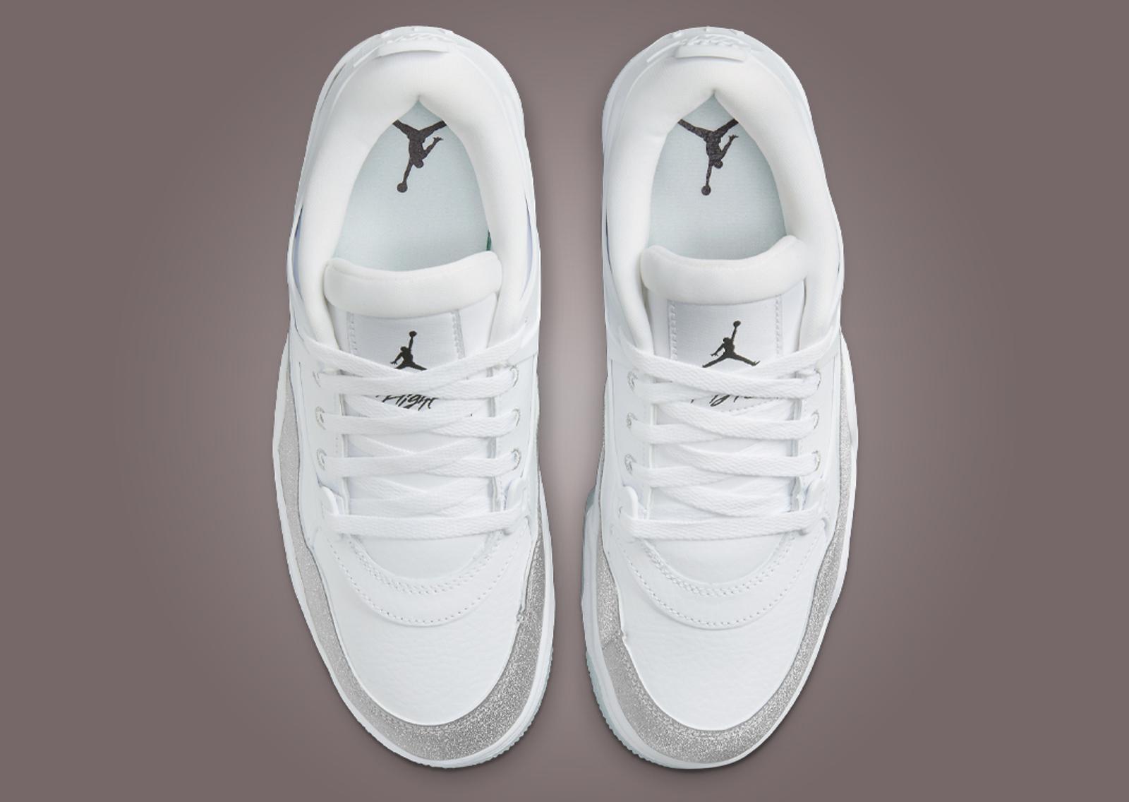 Jordan 4 RM White Silver Glitter (W) Top