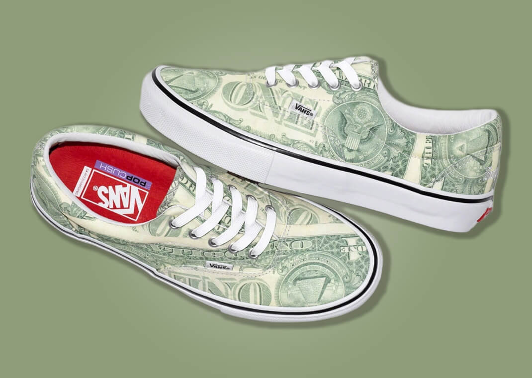 Supreme and Vans Add Dollar Bills to the Era and Grosso Mid