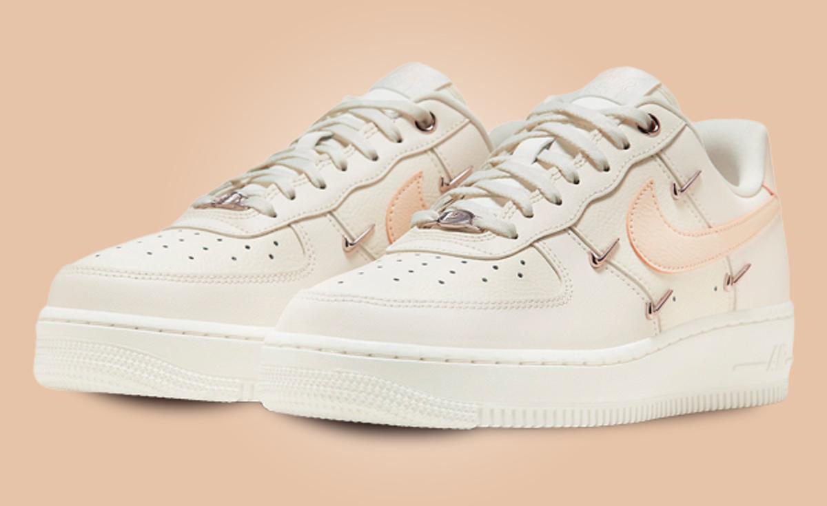 Metal Swooshes Highlight the Nike Air Force 1 Low LX Sail Melon Tint