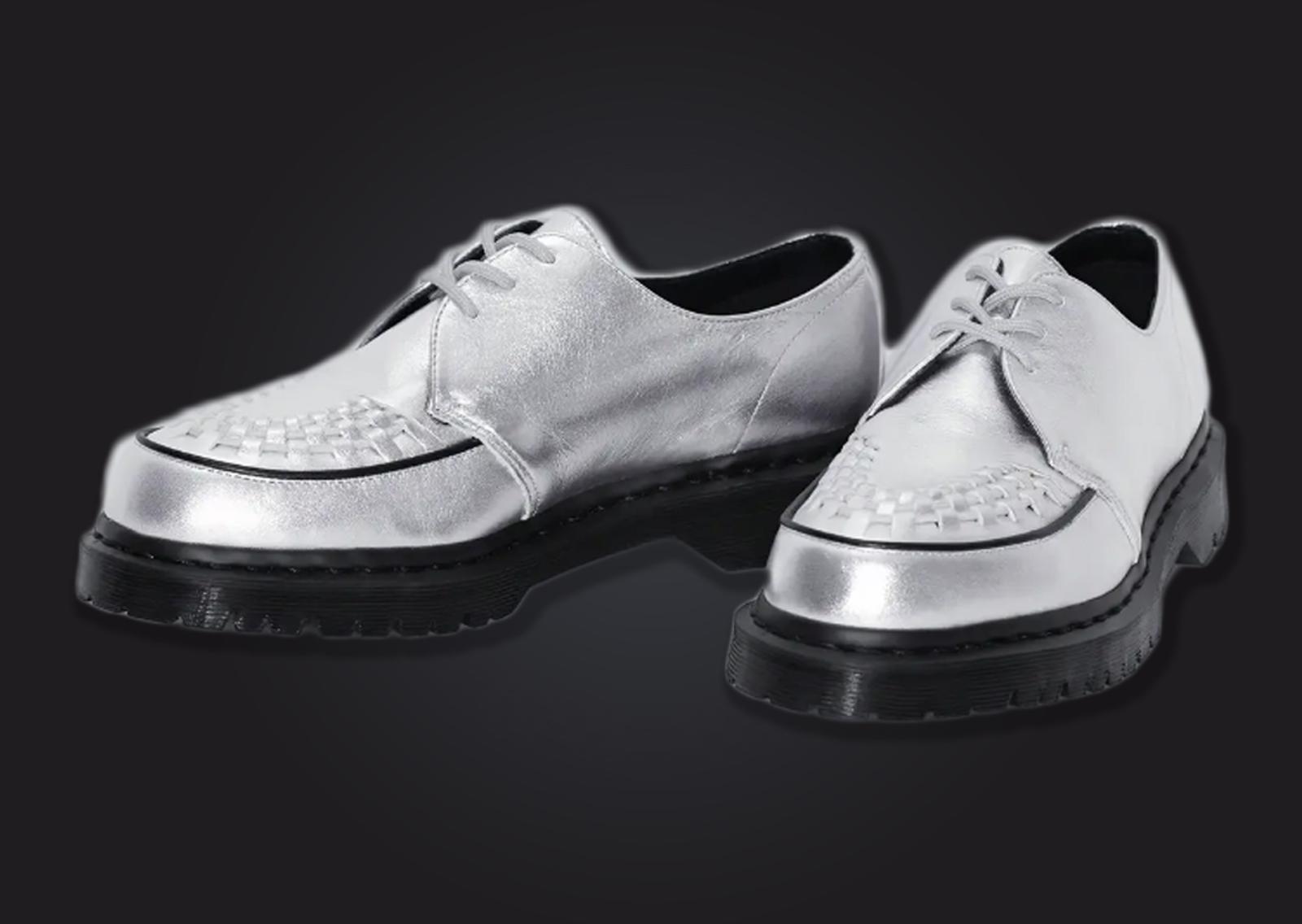 Supreme x Dr. Martens Ramsey Creeper Metallic Silver Angle