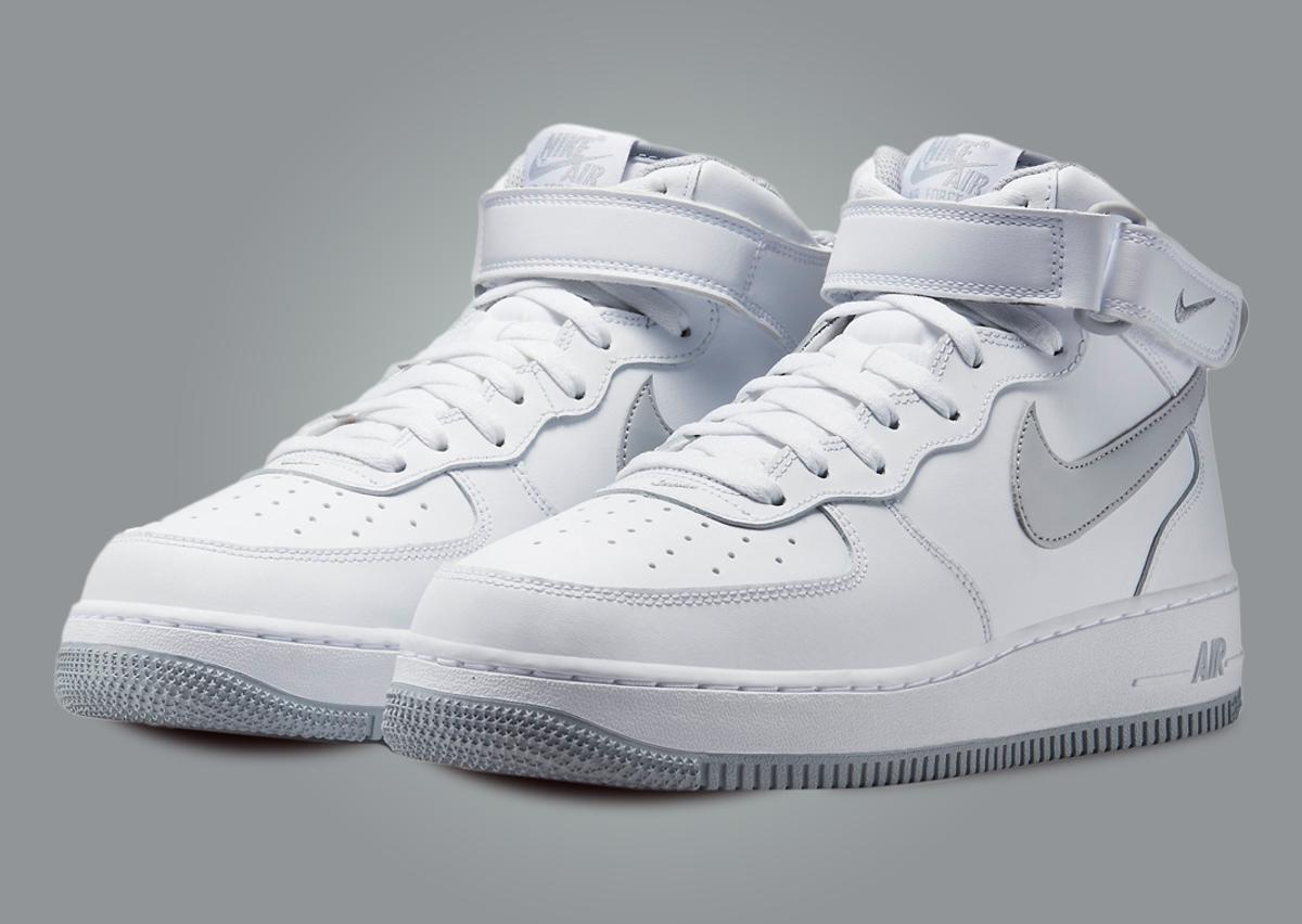 Nike Air Force 1 Mid White Wolf Grey