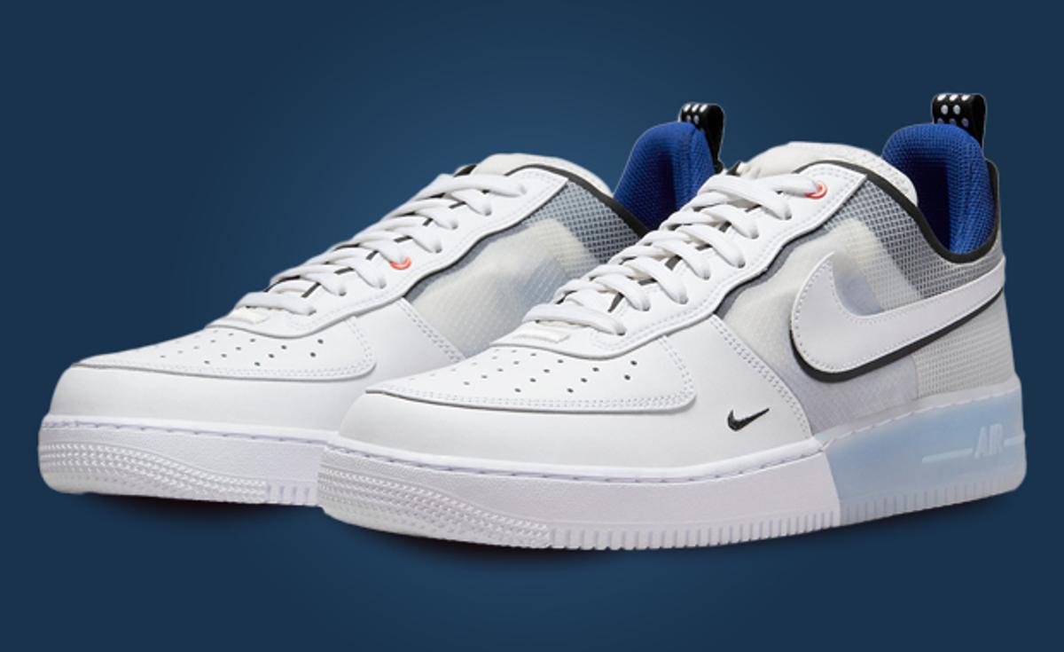 The Nike Air Force 1 React White Light Photo Blue Deep Royal Blue Releases Fall 2023
