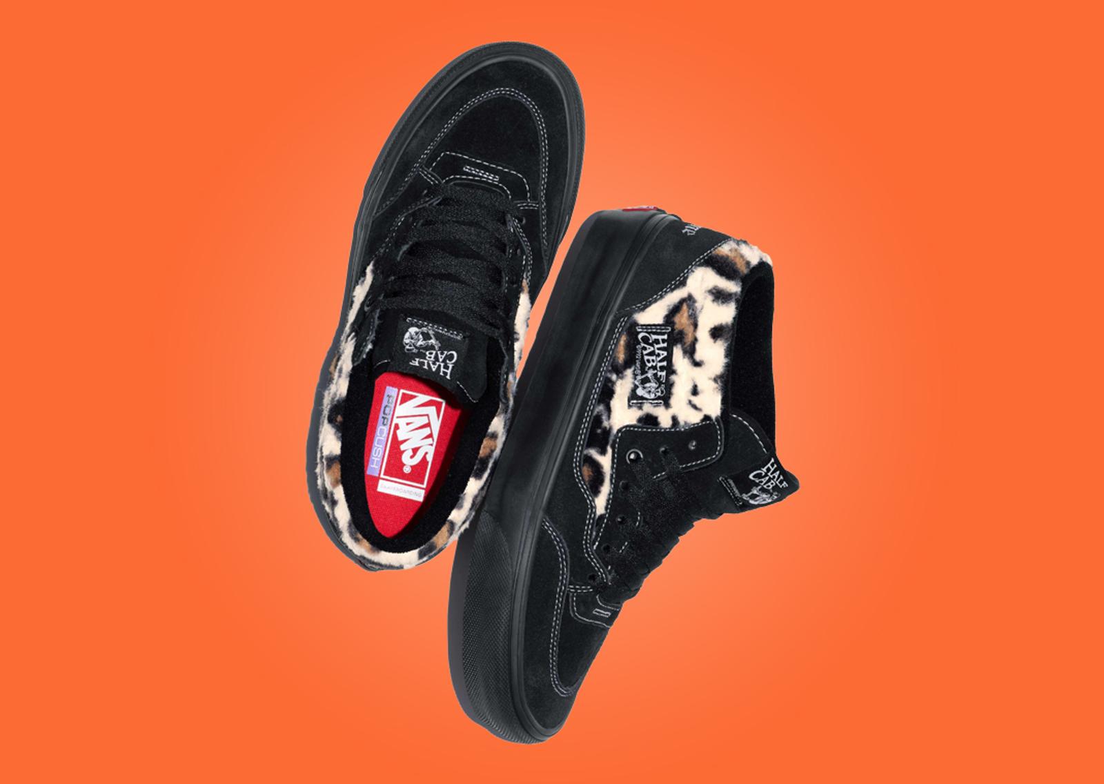 Supreme x Vans Half Cab Cheetah Print Black Pair