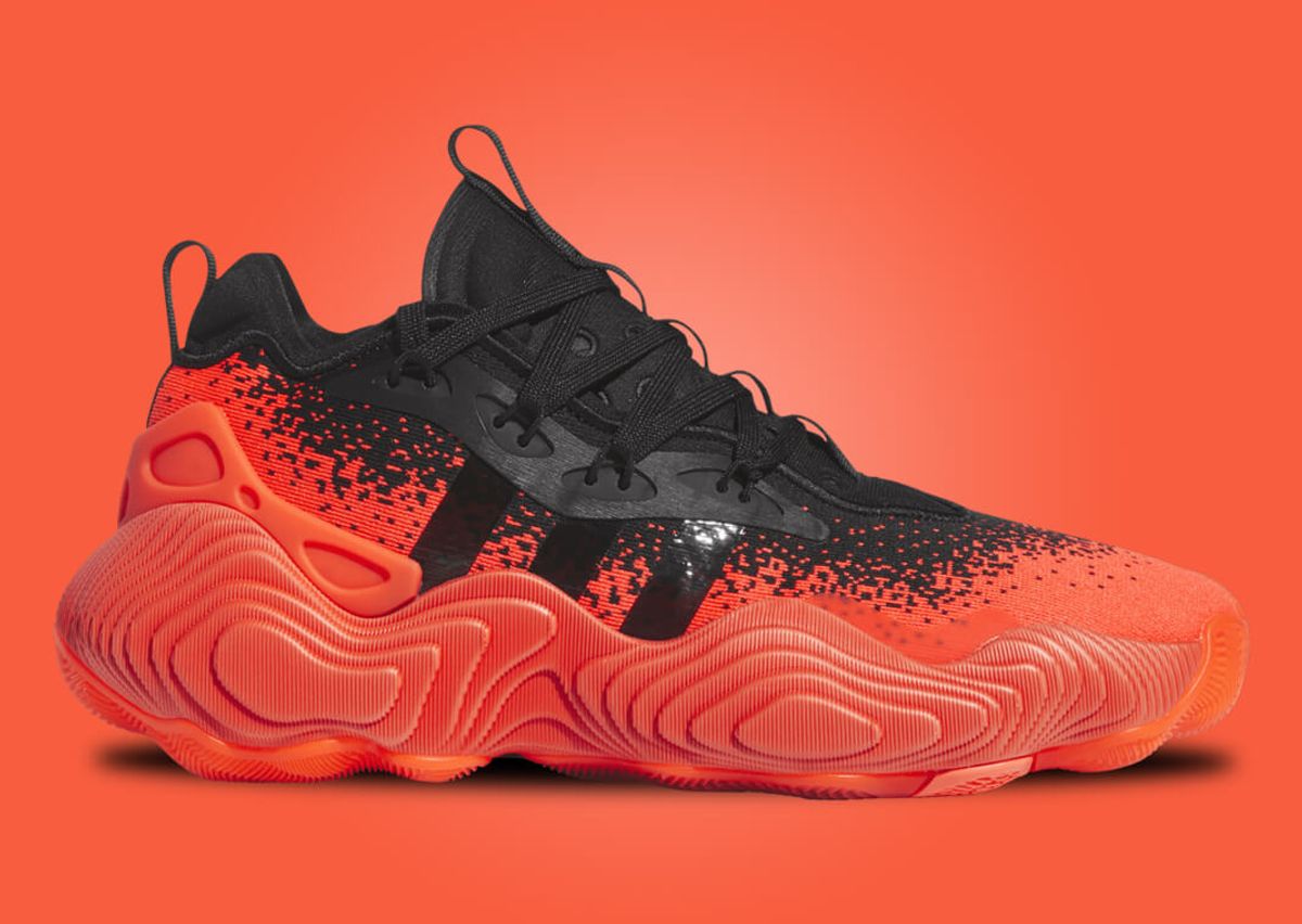 The adidas Trae Young 3 Core Black Solar Red Releases November 2023