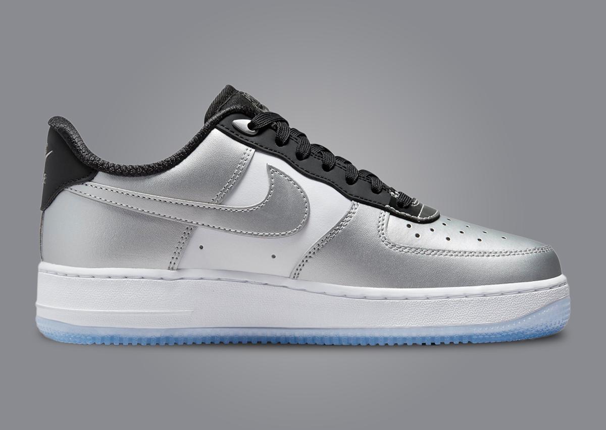 Official Images: Nike Air Force 1 EMB Black Silver •
