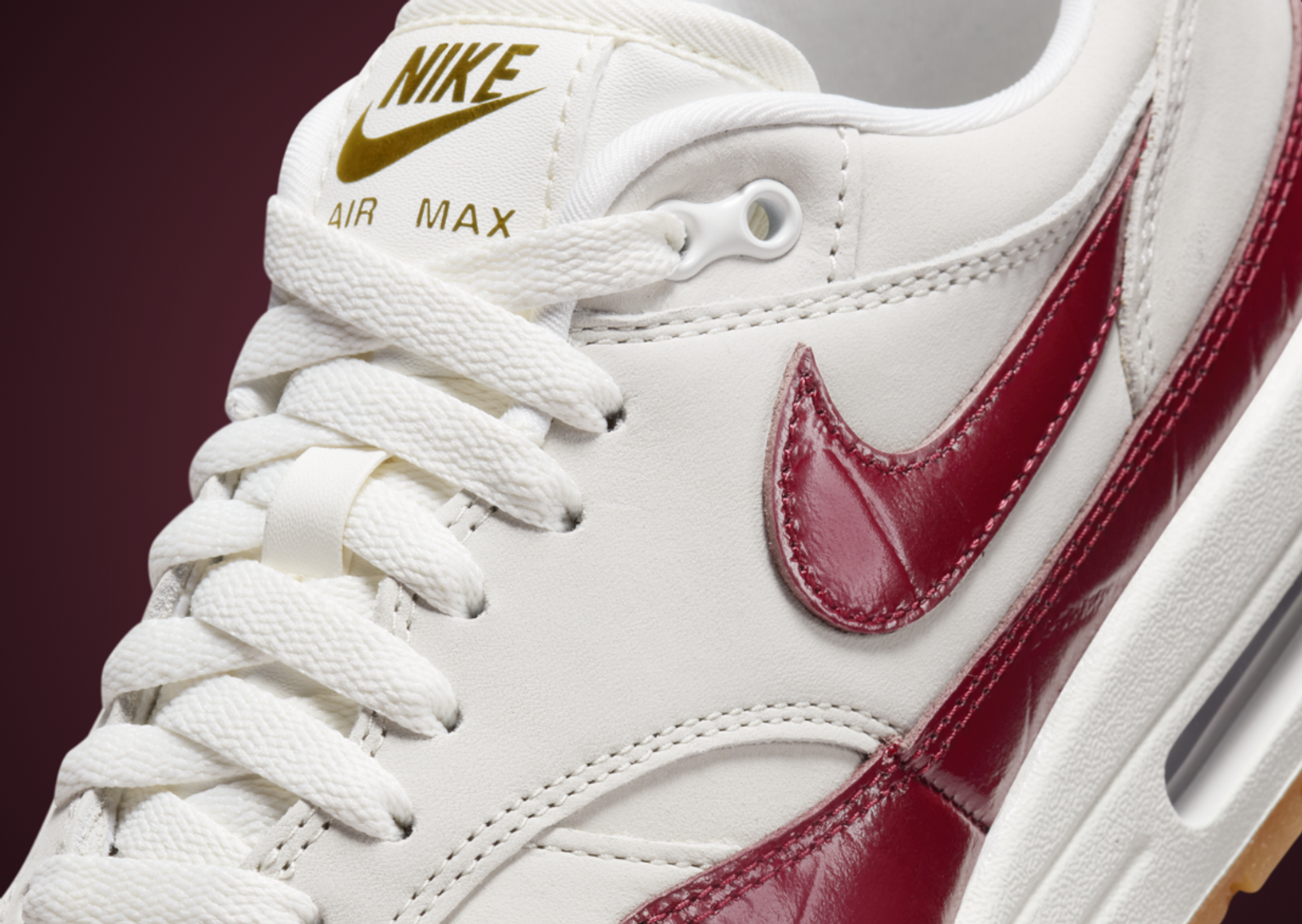 Nike Air Max 1 Lux Grandma Team Red (W) Midfoot Detail