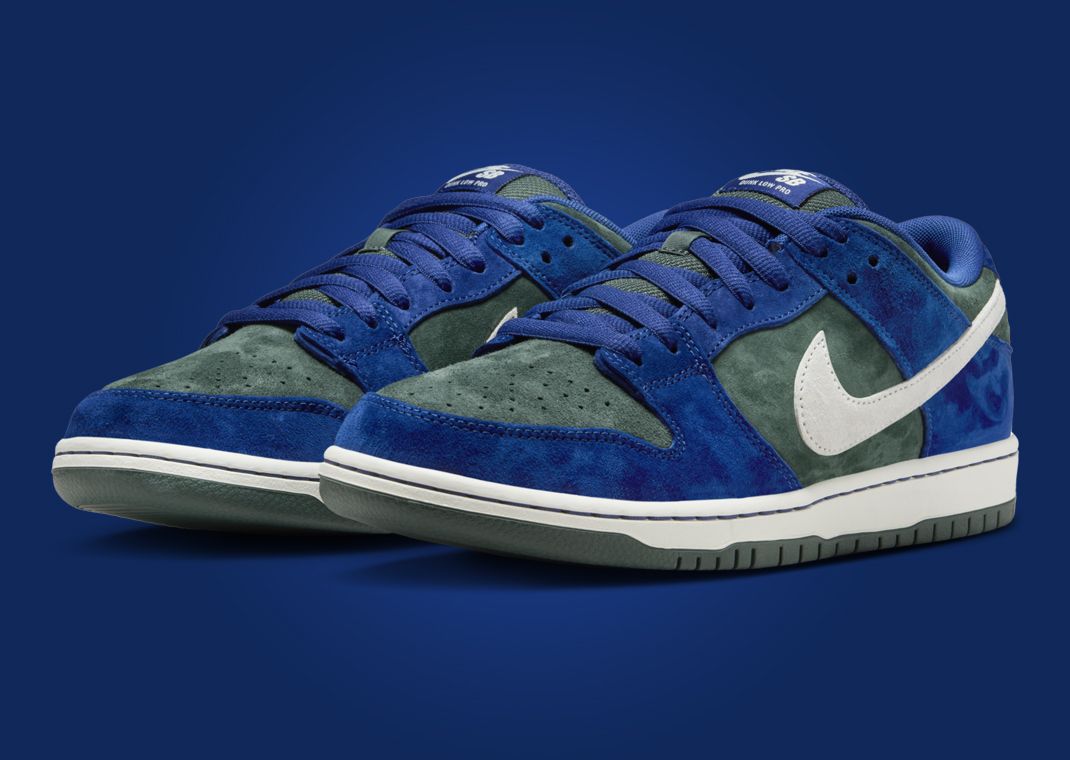 The Nike SB Dunk Low Deep Royal Blue Vintage Green Releases Spring 2024