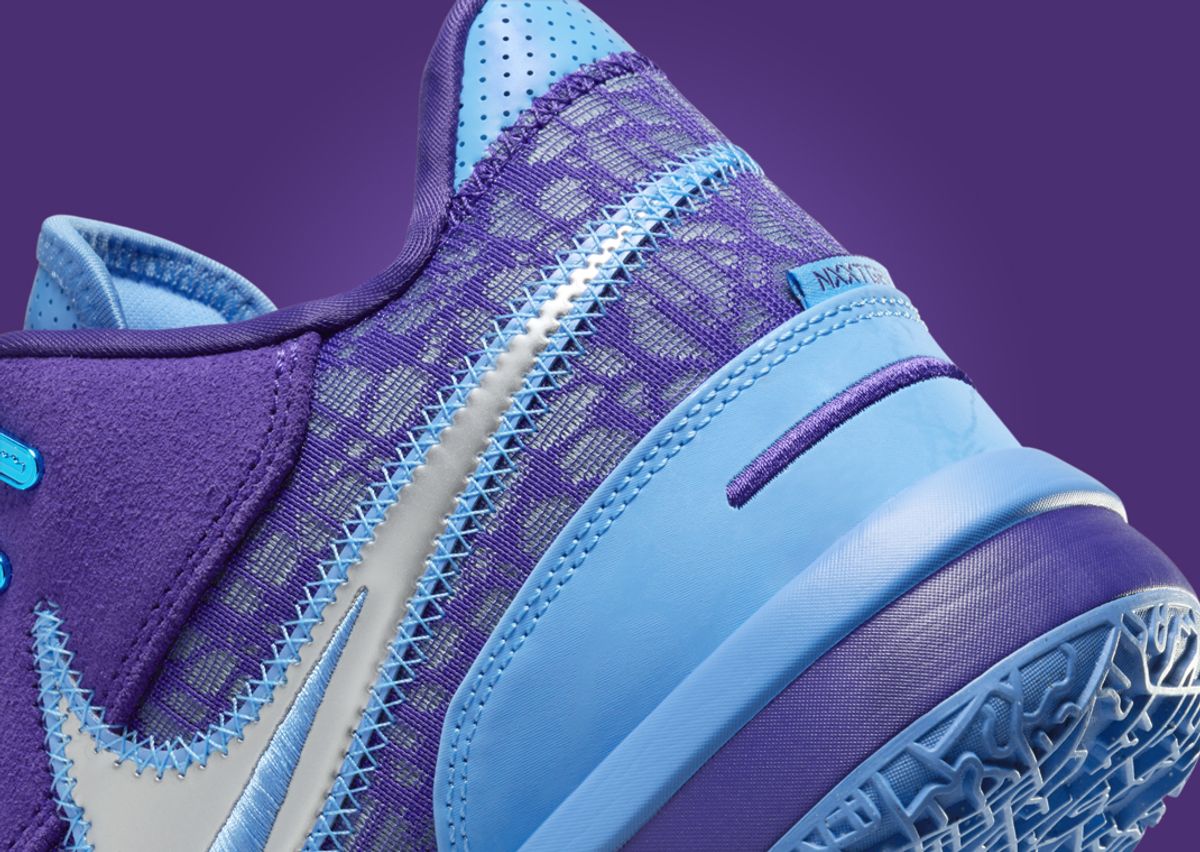 Nike LeBron NXXT Gen AMPD Field Purple Heel Detail