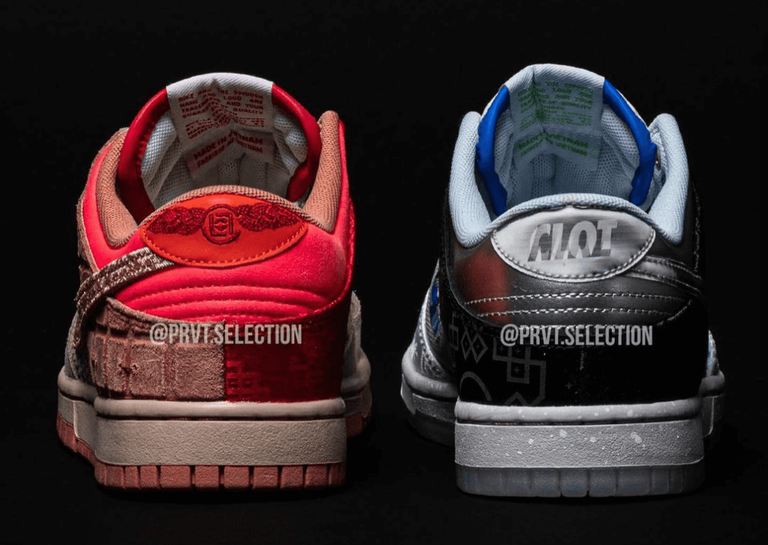 CLOT x Nike Dunk Low SP What The? Heel