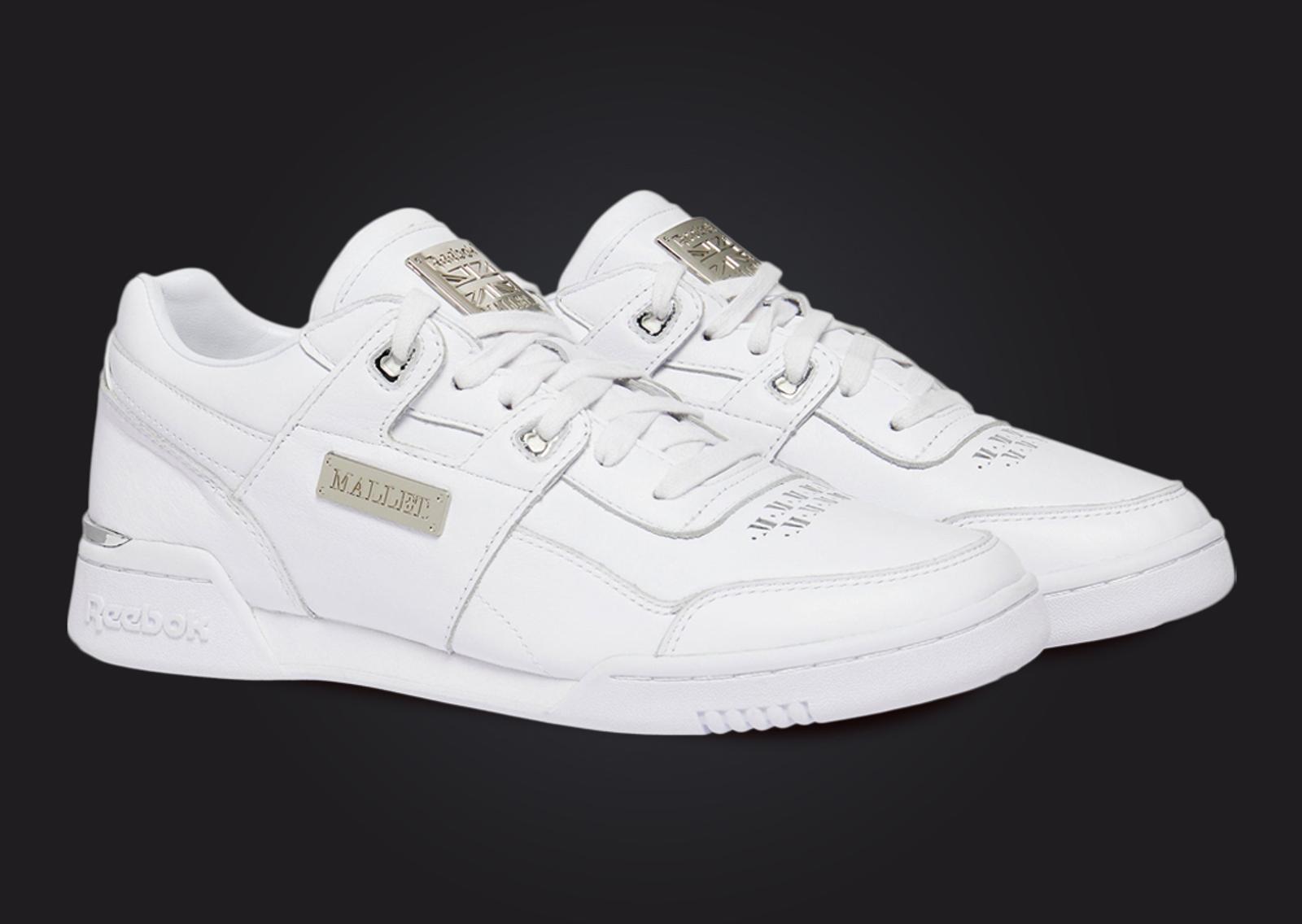 Mallet London x Reebok Workout Plus Lo White Angle