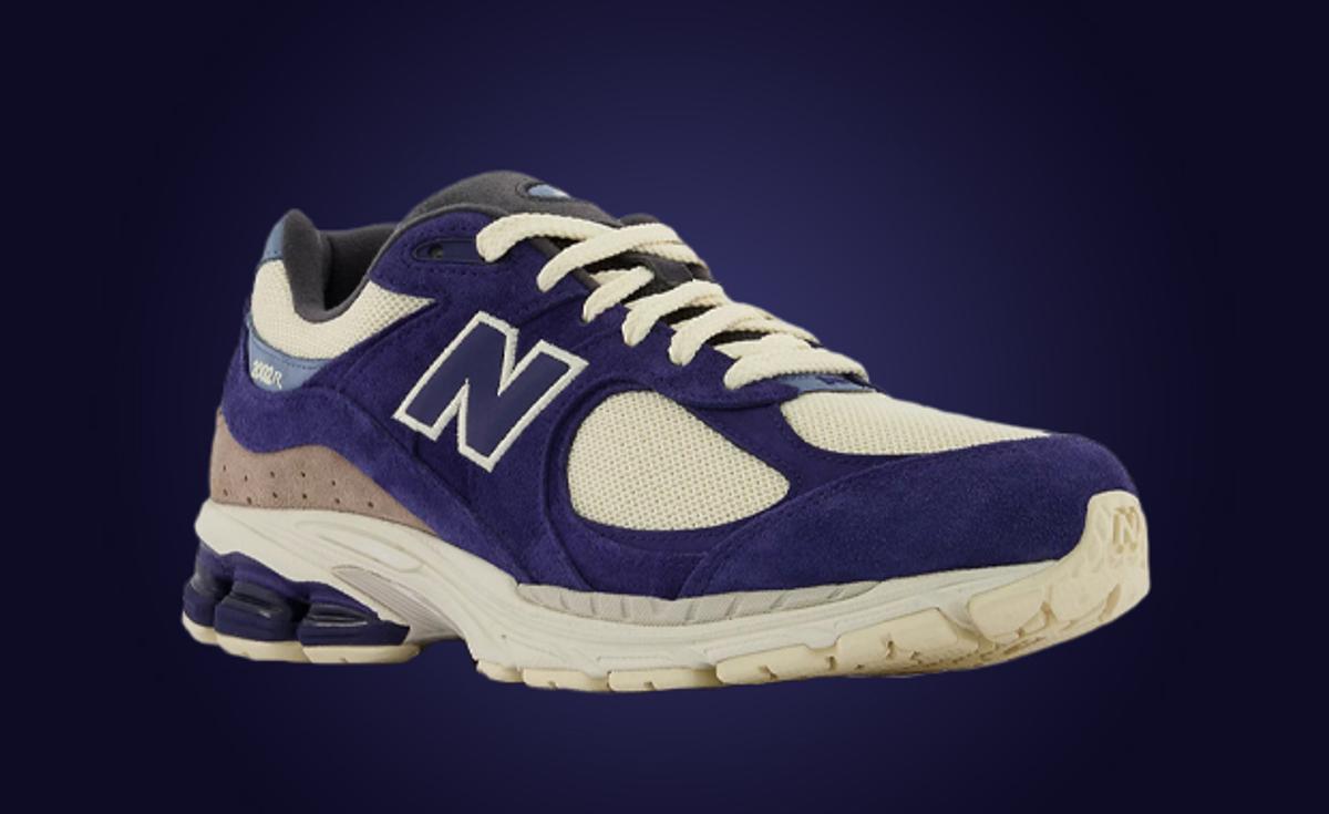This New Balance 2002R Comes In A Navy Cream Mix