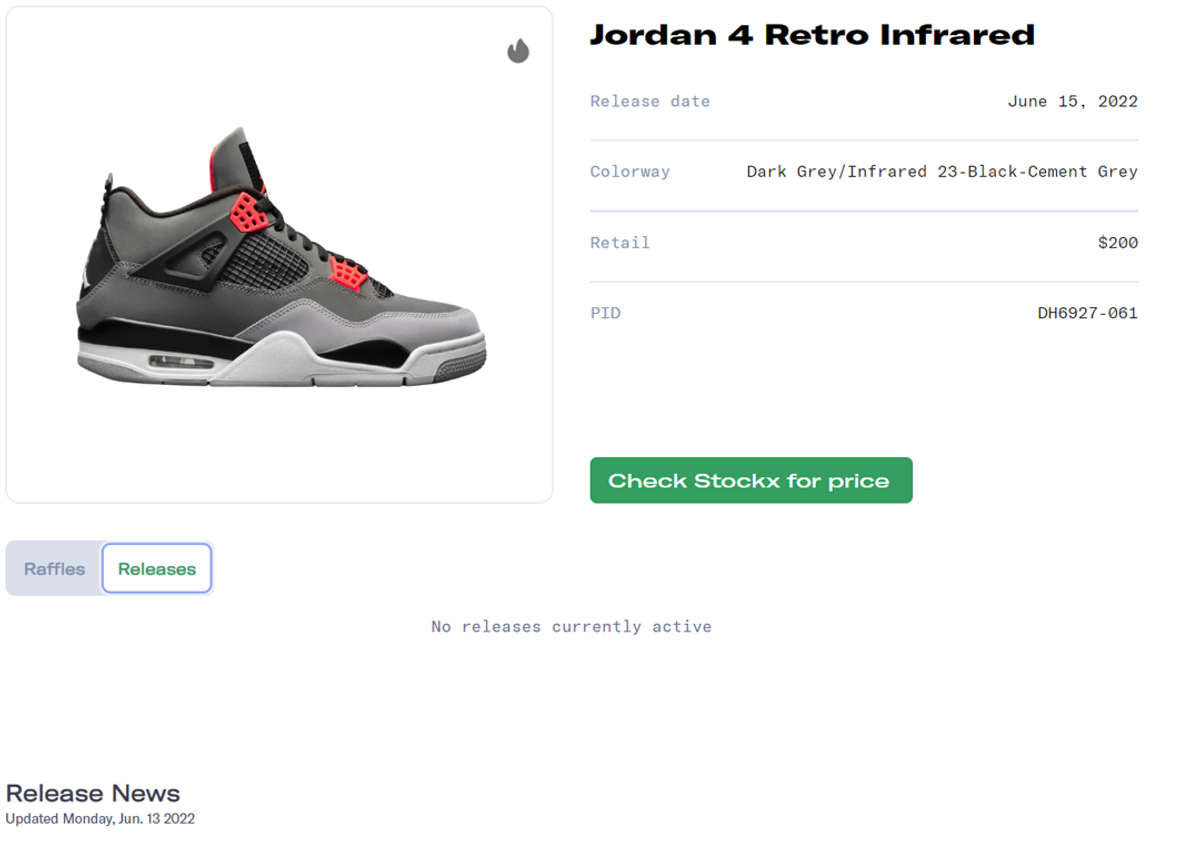 Air Jordan 4 Infrared Release Guide