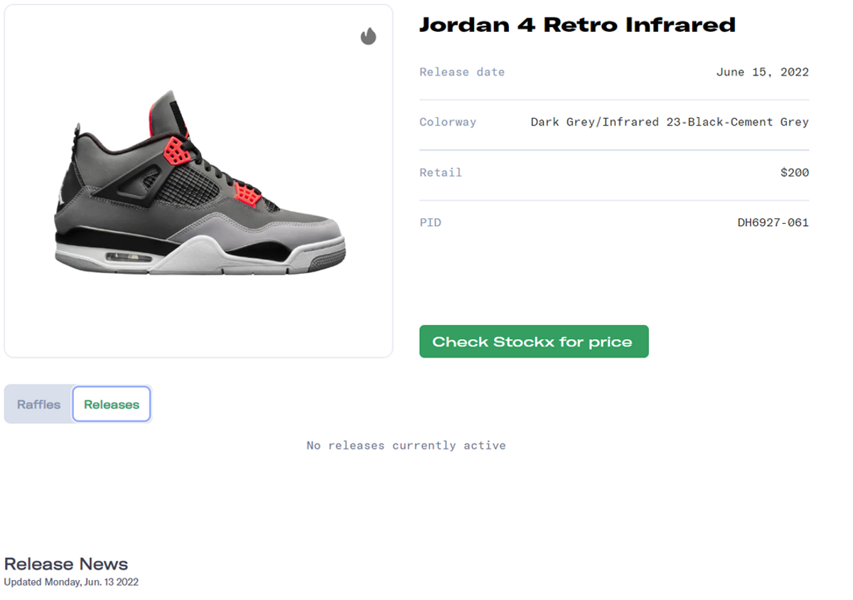 Nike Air Jordan 4 Retro - Dark Grey / Infrared / Black / Cement – Kith