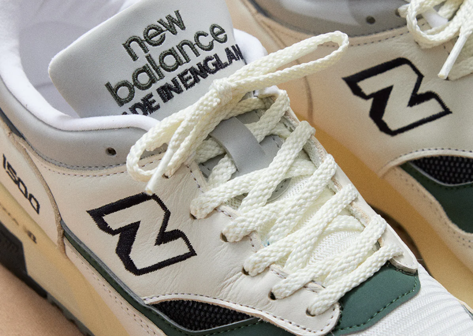 New Balance 1500 Made in England White Cilantro Detail