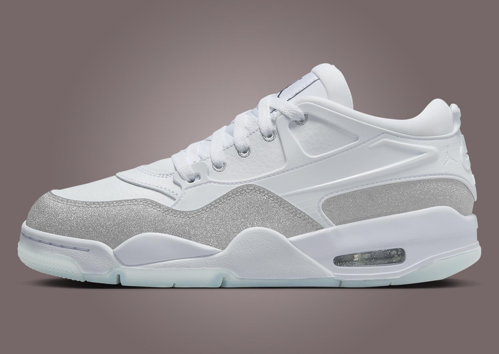 Jordan 4 RM White Silver Glitter (W) Lateral