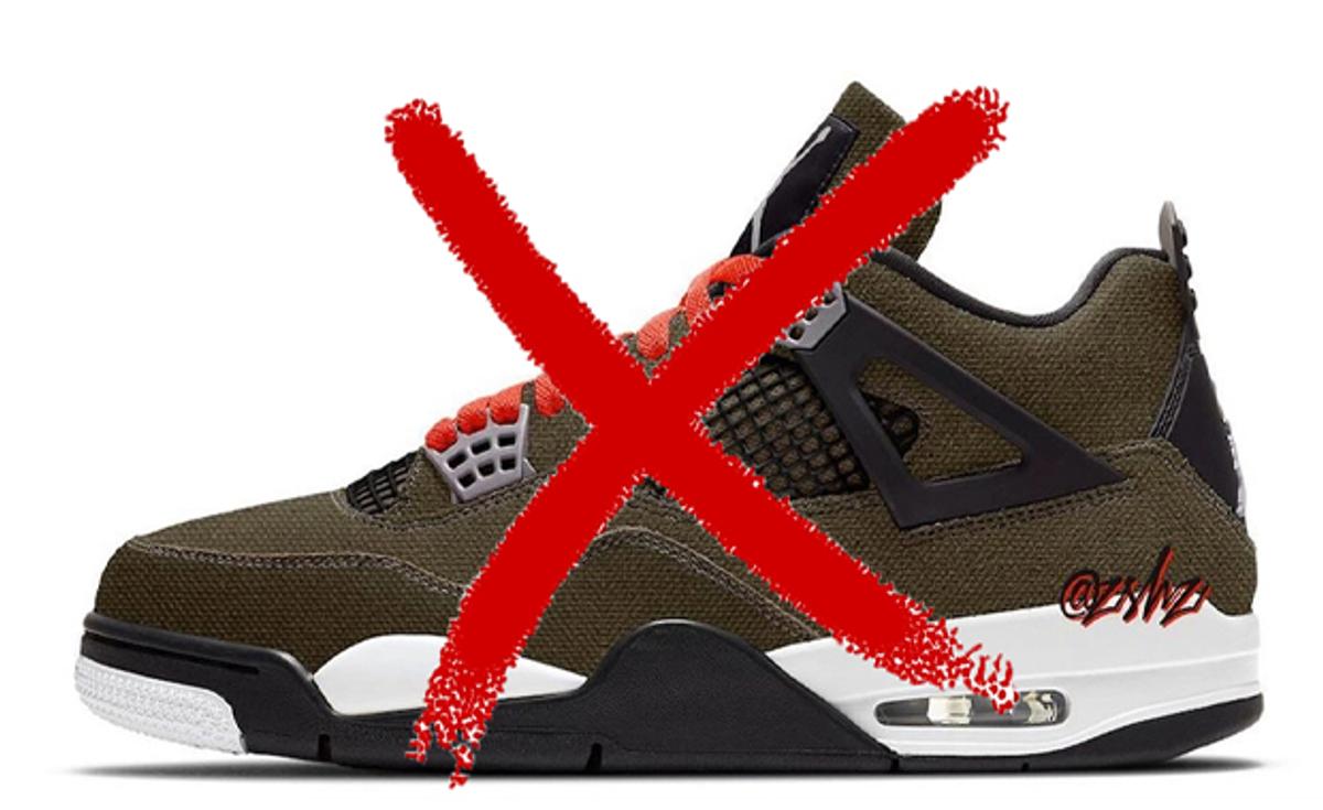 Air Jordan 4 Olive Canvas Cancelled