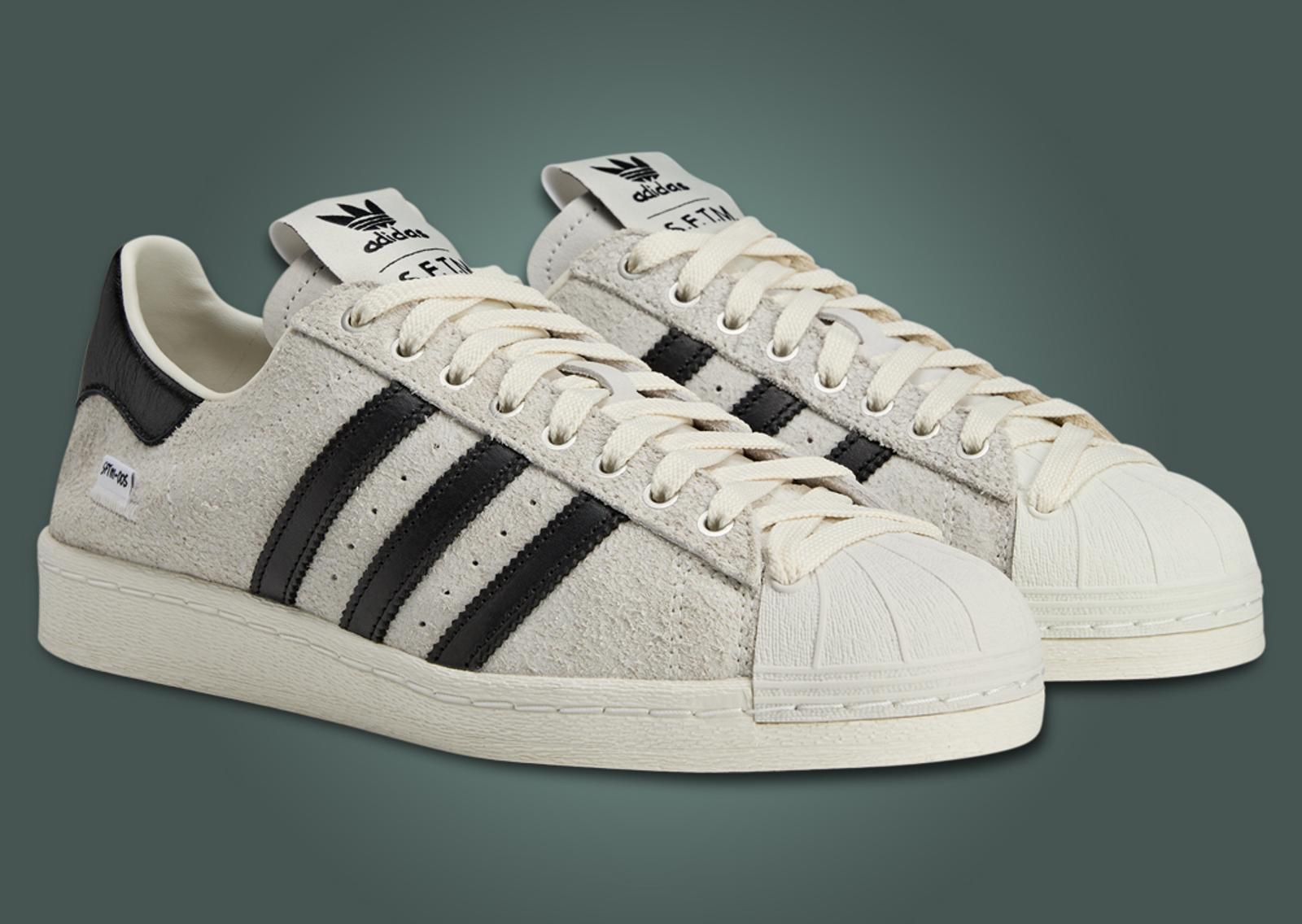 SFTM x adidas Superstar 82 Cream White Angle