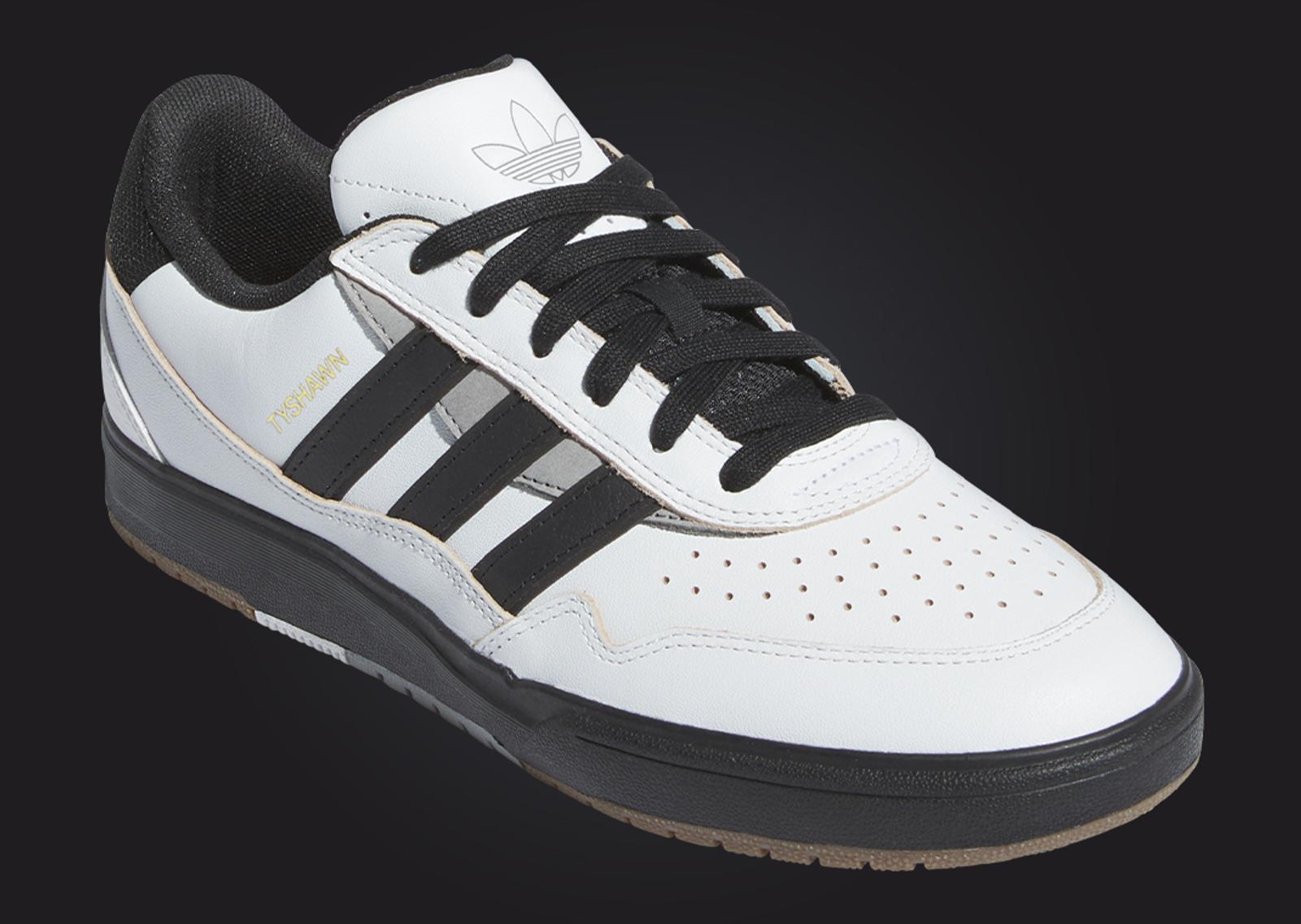 adidas Tyshawn II White Black Angle