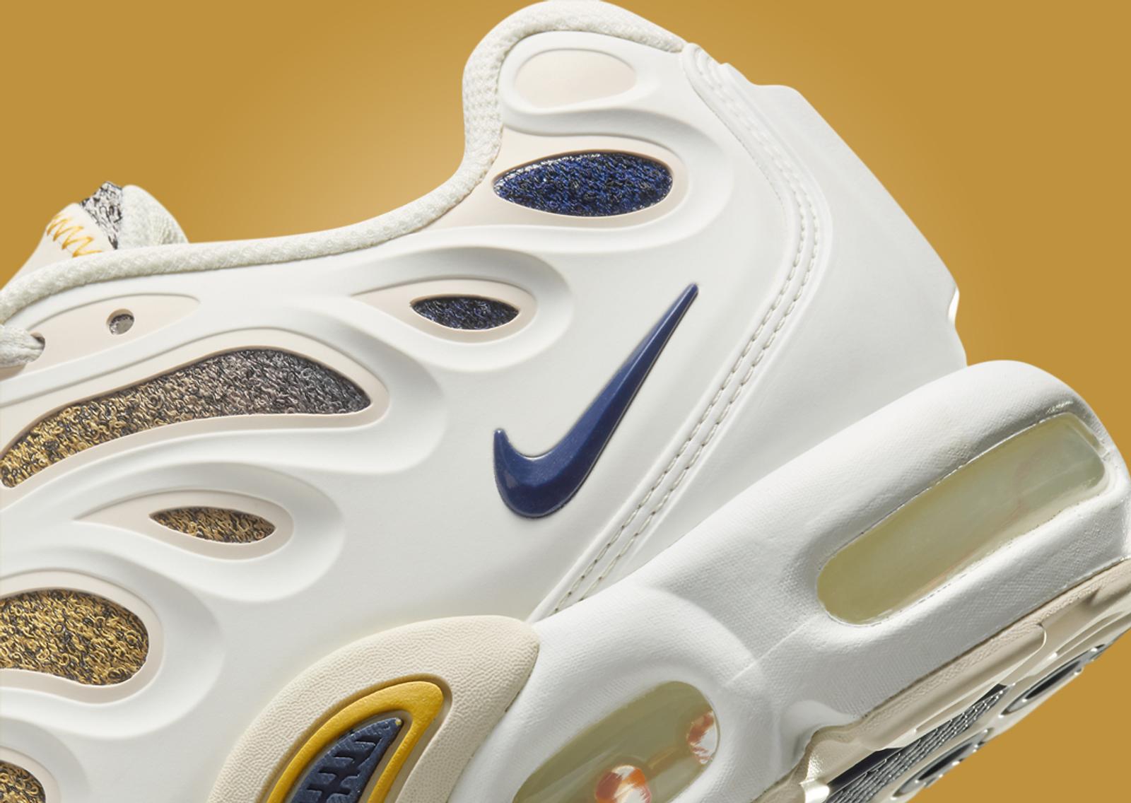 PSG x Nike Air Max Plus Drift White Wheat Gold Detail