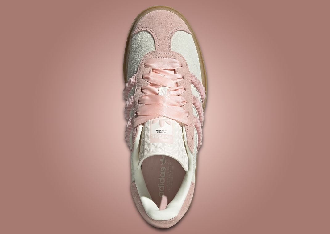 The adidas Gazelle Bold Sandy Pink Gets Ruffle Lace Detailing