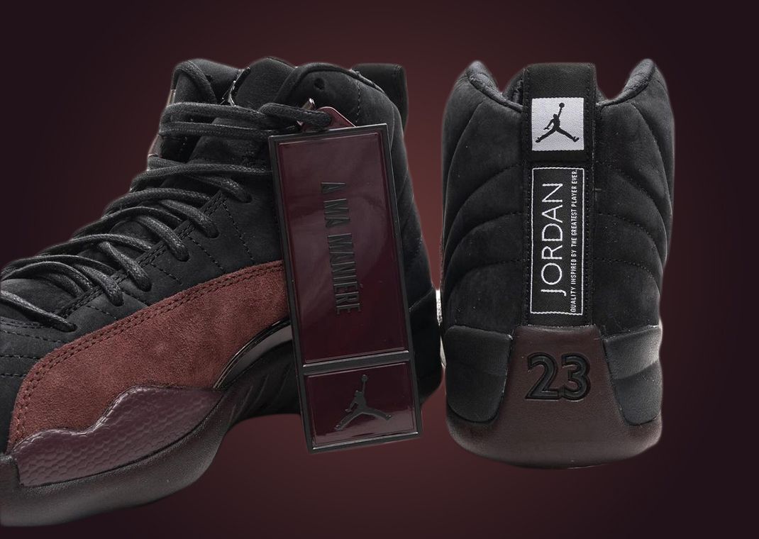 The A Ma Maniere x Air Jordan 12 Retro Black Burgundy Crush