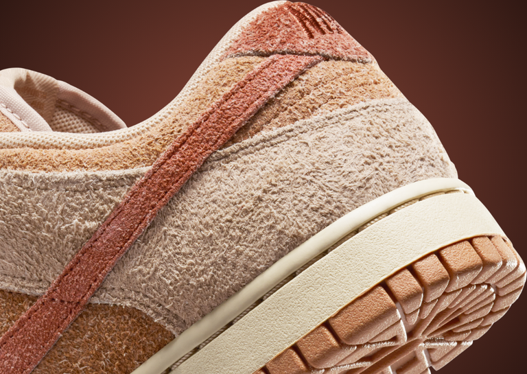 Nike Dunk Low Premium Shimmer Amber Brown (W) Heel Detail